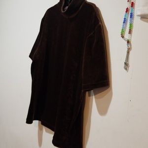 Brown velvet top